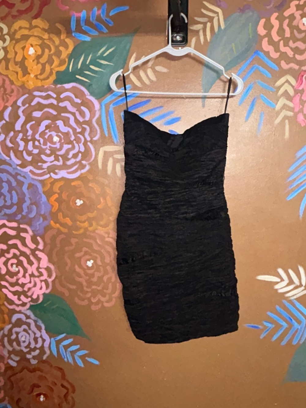 Snap Black Strapless Ruched Bodycon Dress